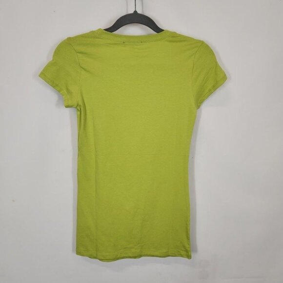 Ambiance Short Sleeve Basic Tee in Lime Green - Size Small - Picture 3 of 5